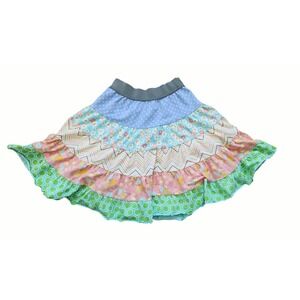 Matilda Jane Fruit Flowers Stripes  Dots Patchwork Skirt Clothing Girls Size 6